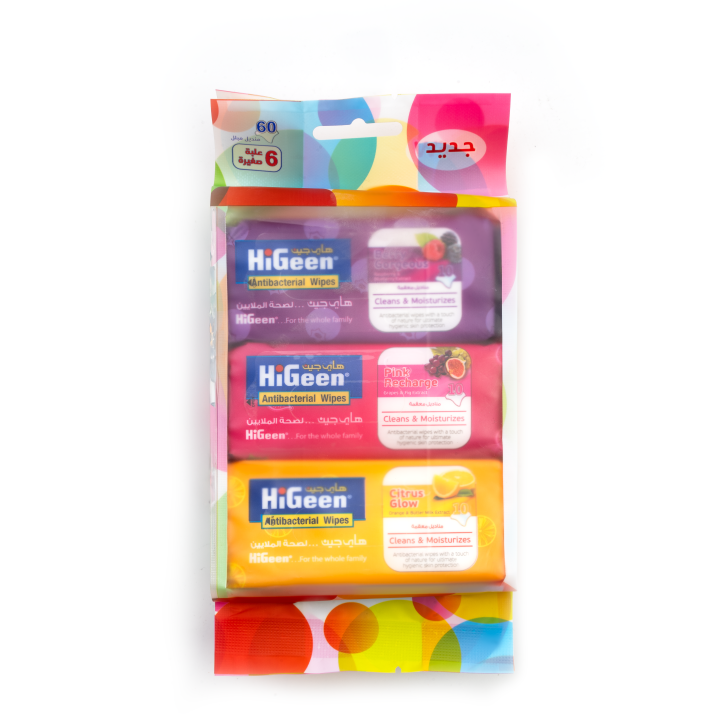 HiGeen Antibacterial Wipes 15 Sheets